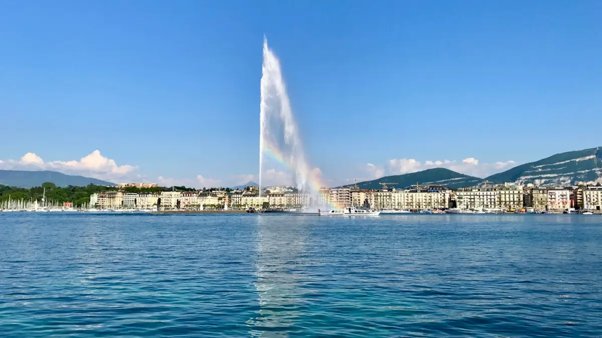 Le Jet d'eau et la rade de Genève, zone d'intervention de NinjaPhone